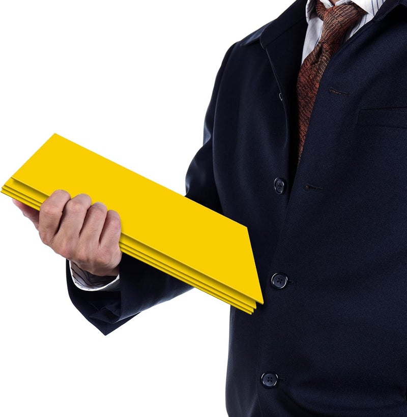 Jutom 50 Pcs 2 Pocket Glossy Paper Folders Glossy Paper Laminated Portfolios, Letter Size, Presentation Folders with Pockets for Office Teacher Worker Supplies(Yellow Color) - Image 4